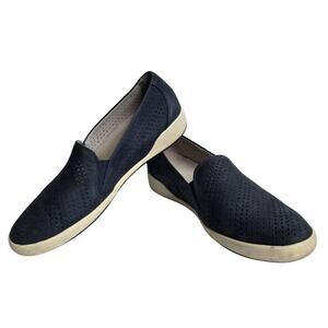 Dansko Odina Loafers Size EU40 US 9.5-10 Navy Nubuck Leather SlipOn Shoes Vented